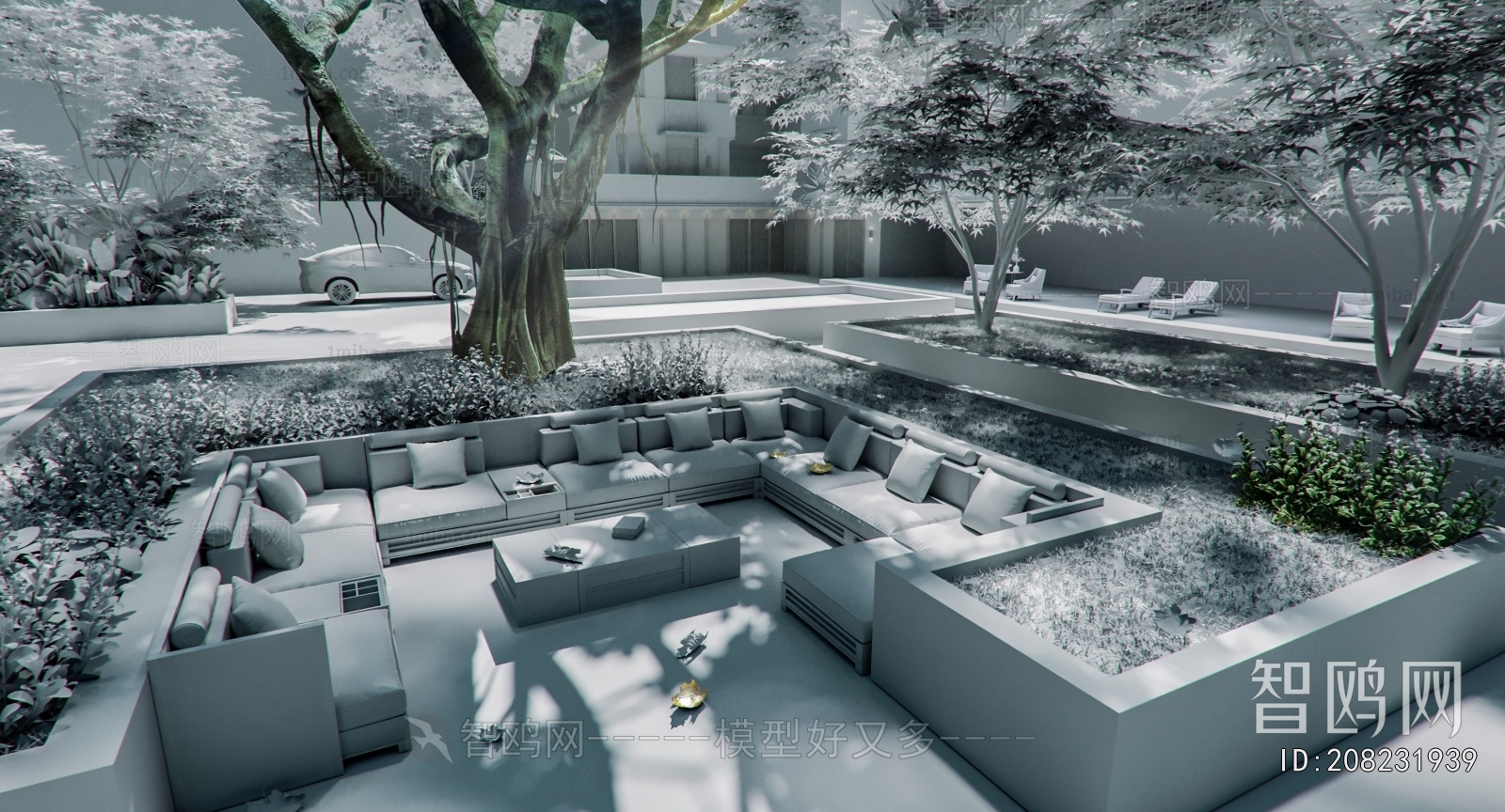 Modern Courtyard/landscape