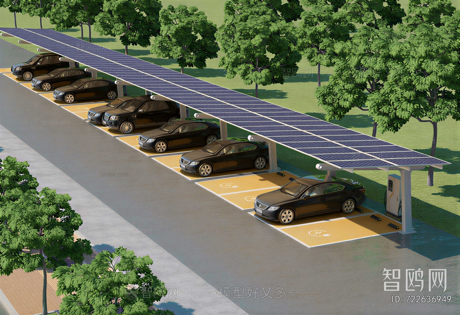 Modern Outdoor Parking Lot