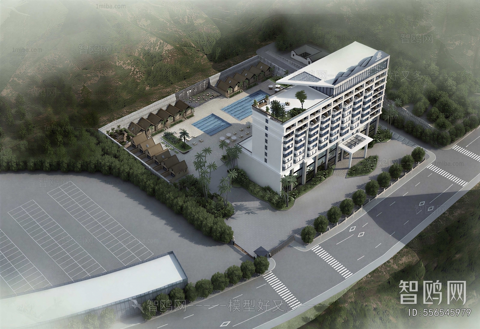 Modern Architectural Bird's-eye View Planning
