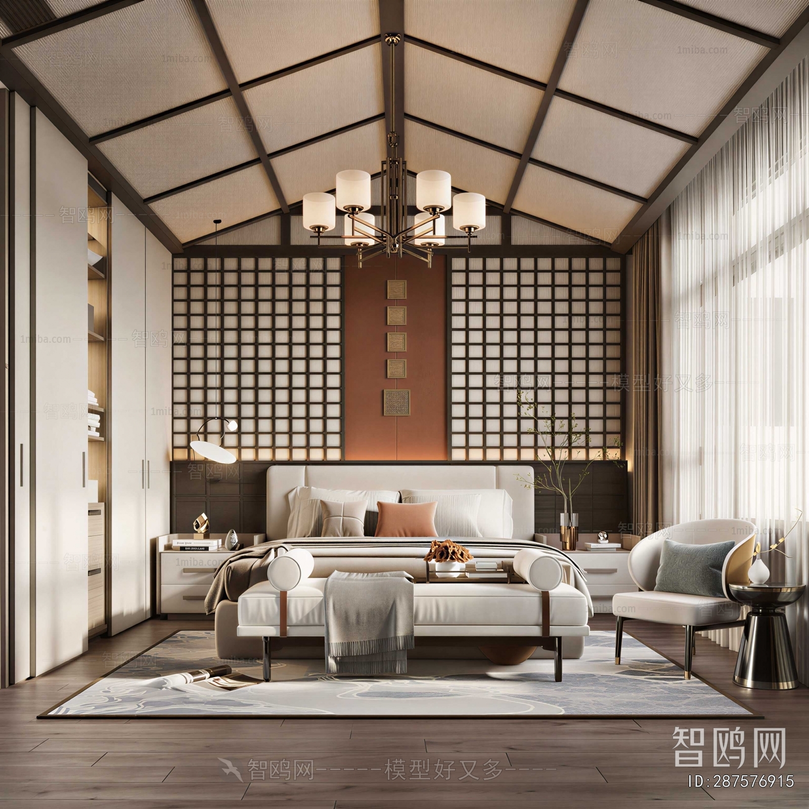 New Chinese Style Bedroom