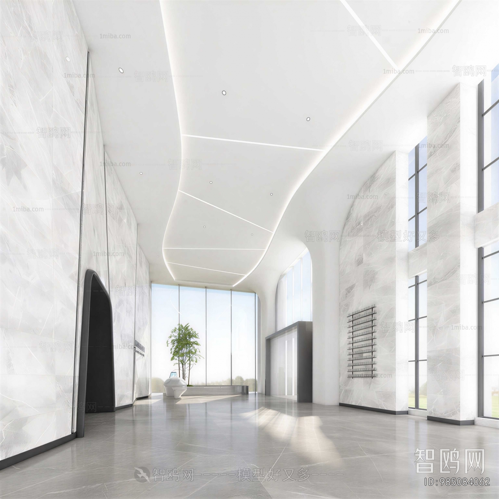 Modern Office Reception Desk