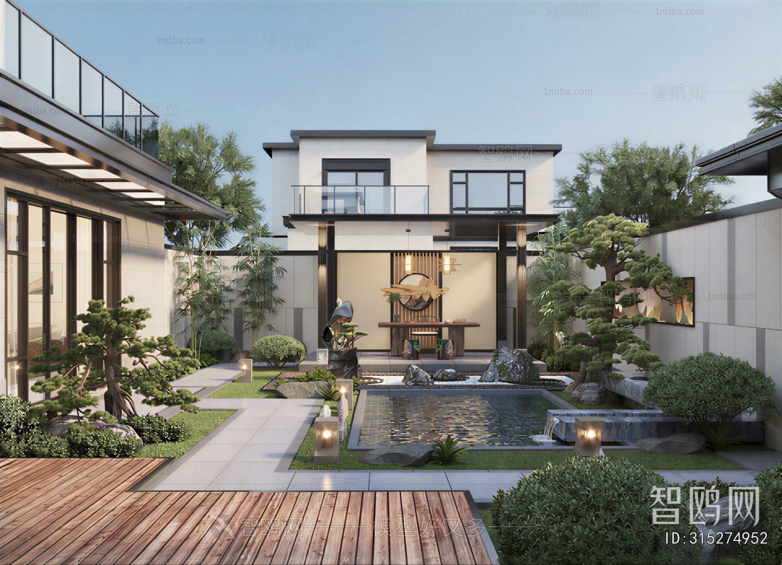 New Chinese Style Courtyard/landscape