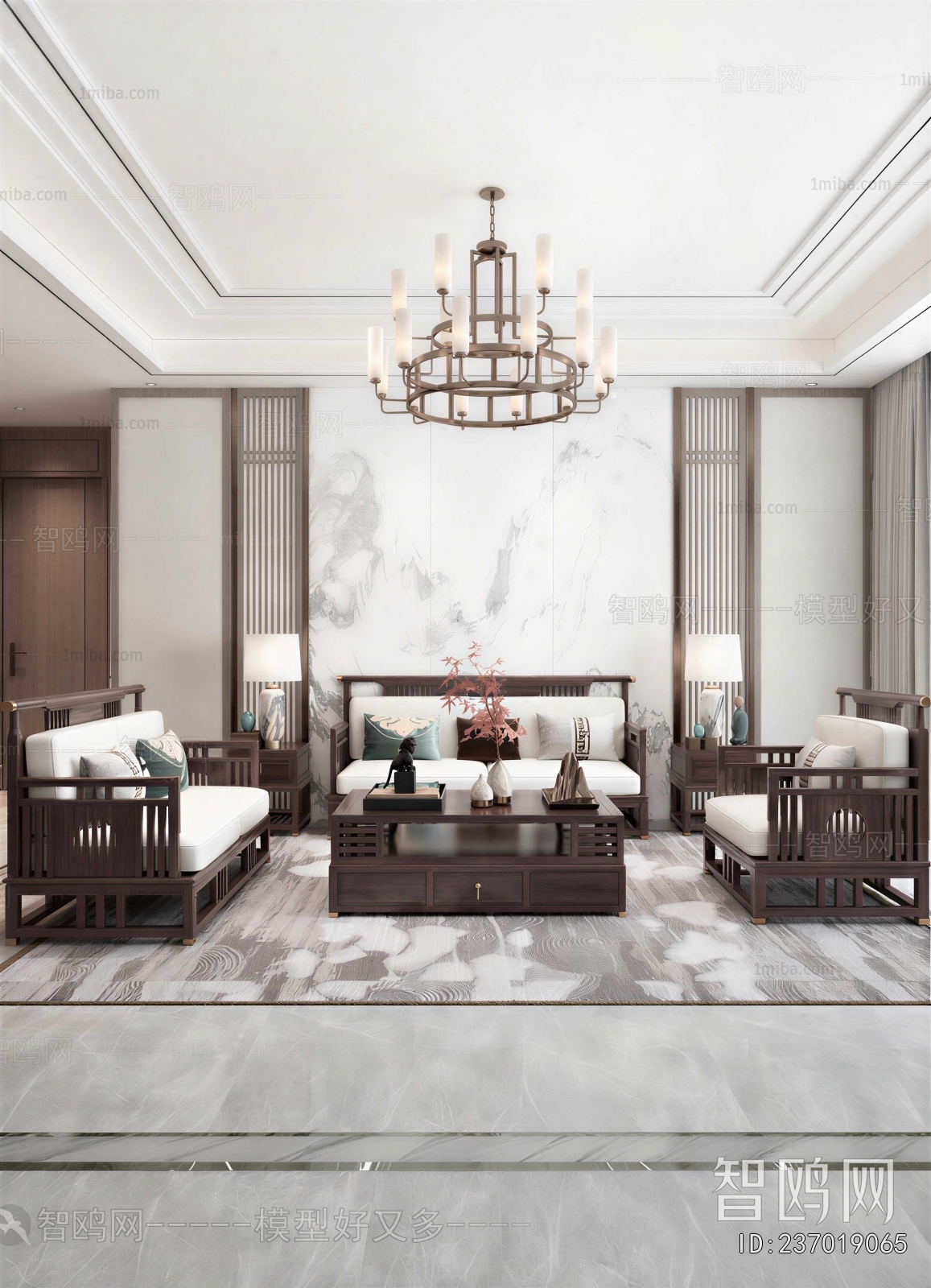 New Chinese Style A Living Room