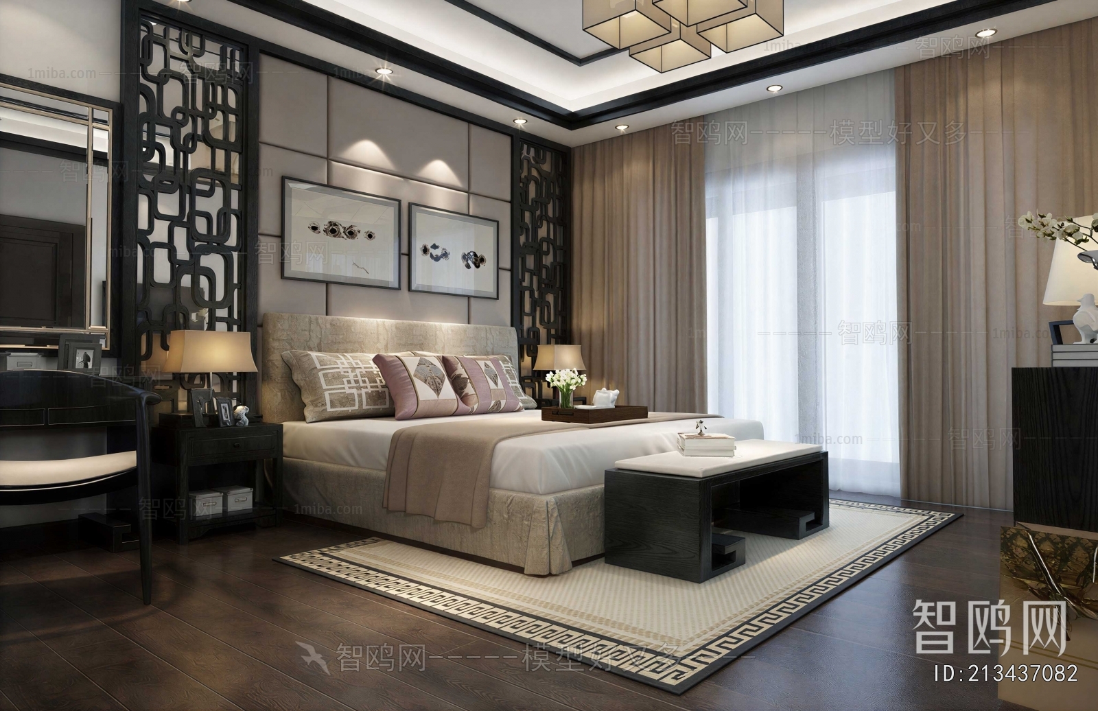 New Chinese Style Bedroom