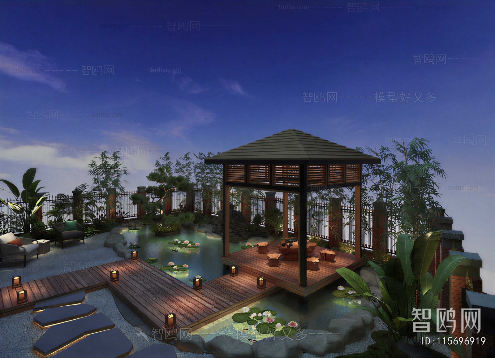 New Chinese Style Courtyard/landscape