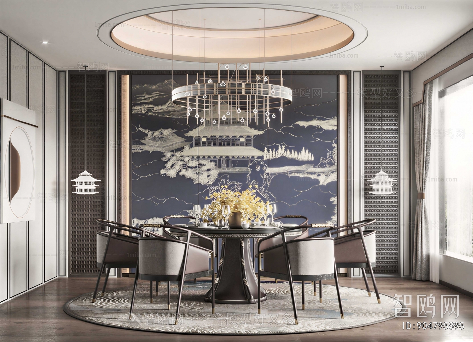 New Chinese Style Dining Room