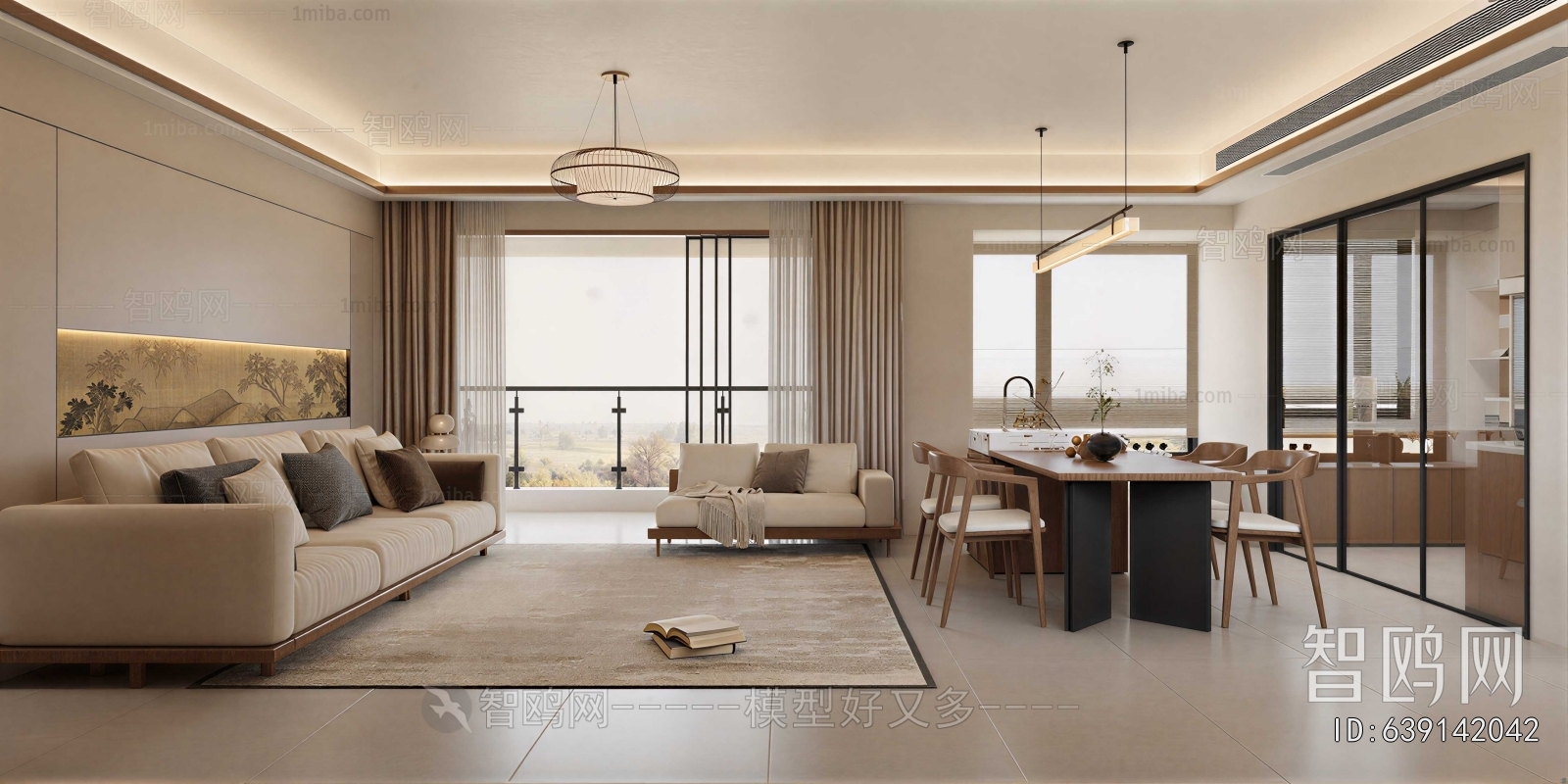 New Chinese Style A Living Room