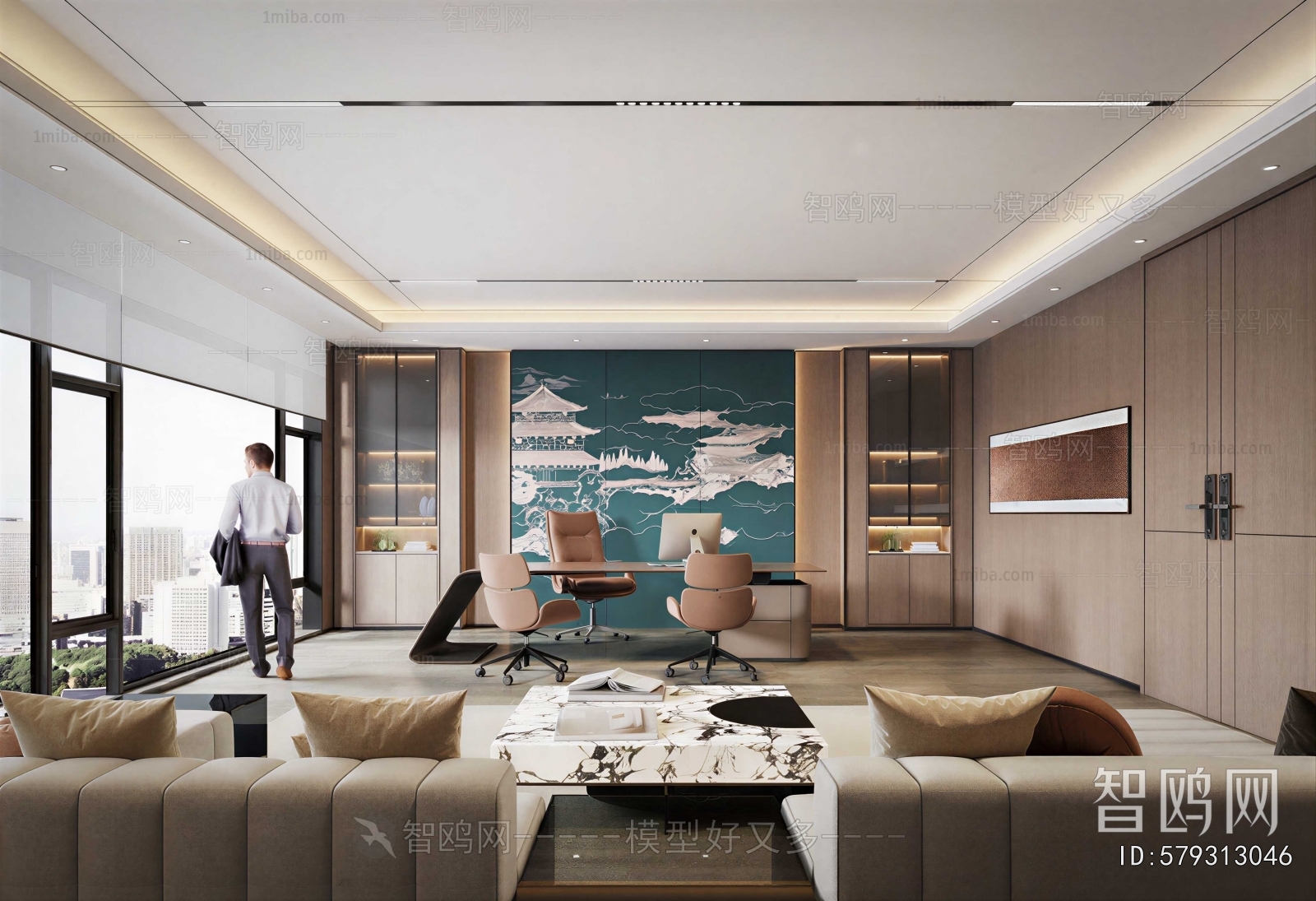 New Chinese Style Manager's Office