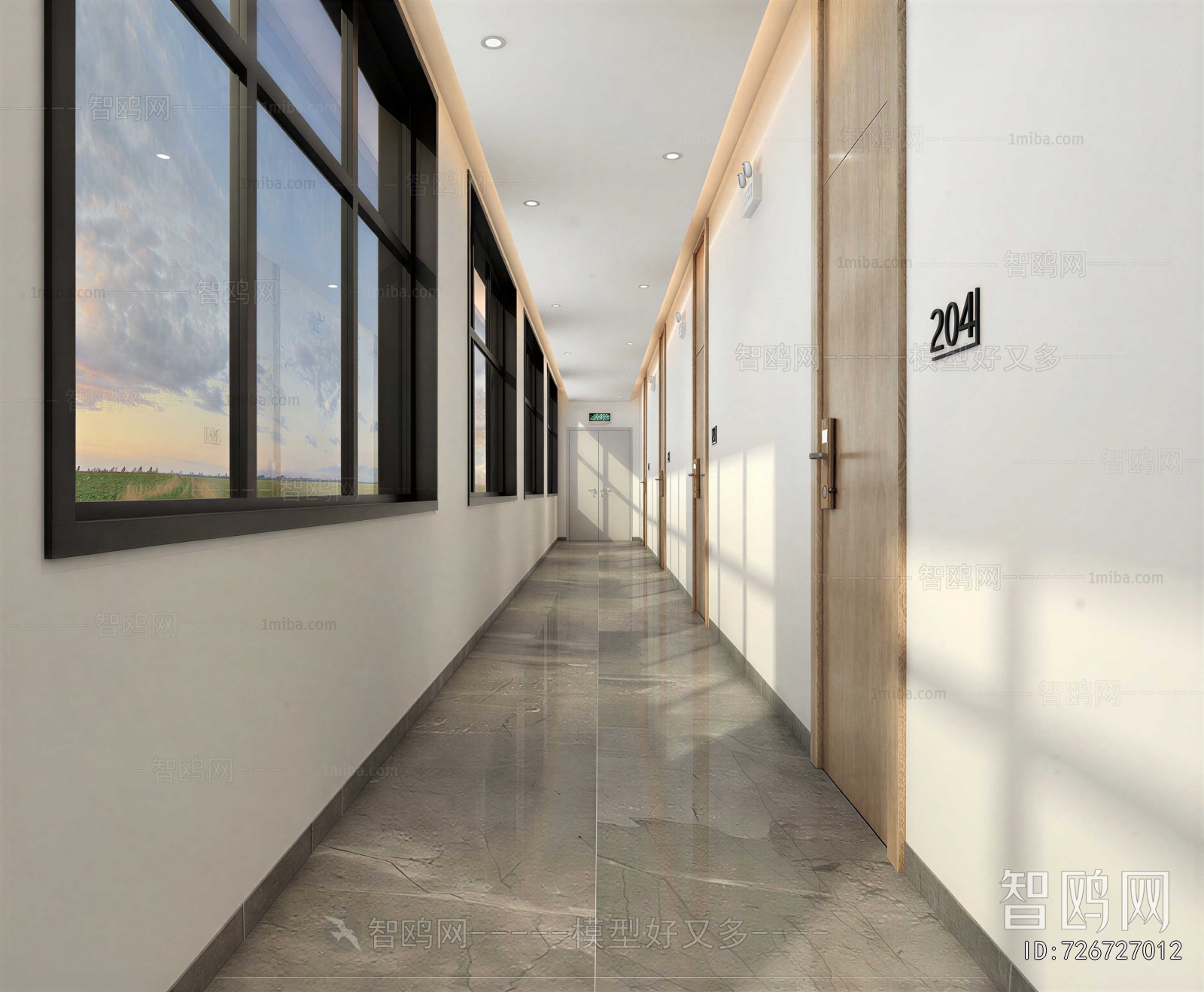 Modern Office Aisle