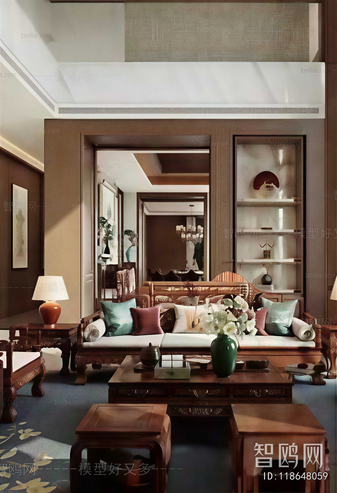 New Chinese Style A Living Room