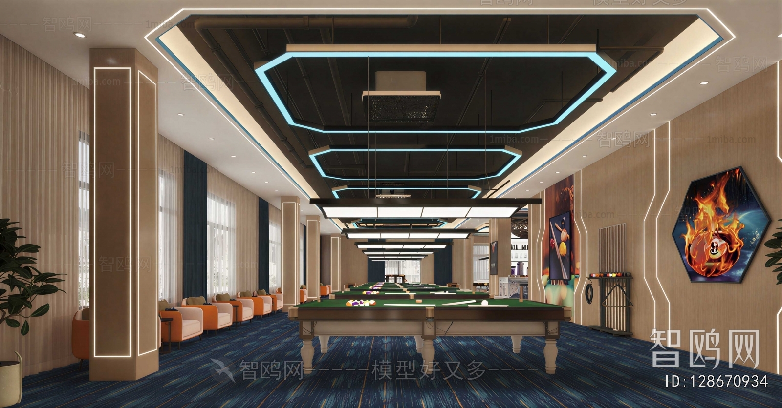 Modern Billiard Room