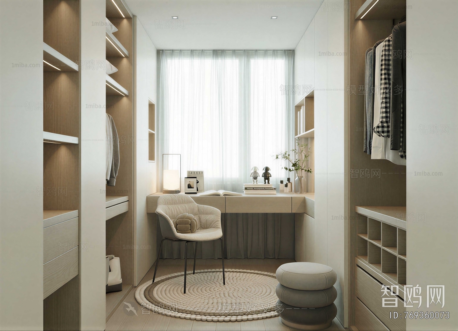 Modern Clothes Storage Area