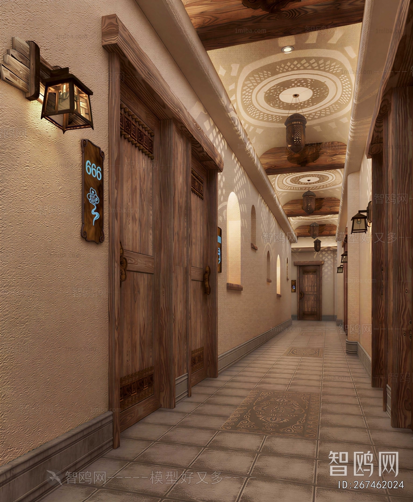 Retro Style Corridor