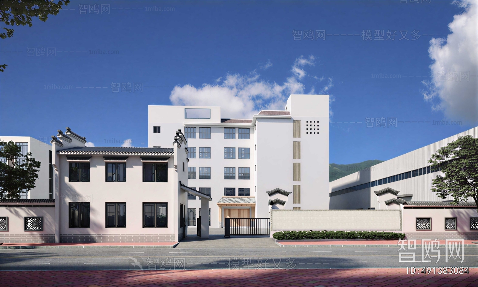 New Chinese Style School Building