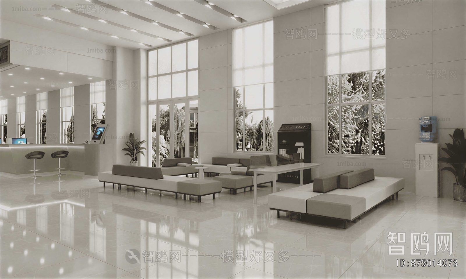 Modern Office Reception Desk
