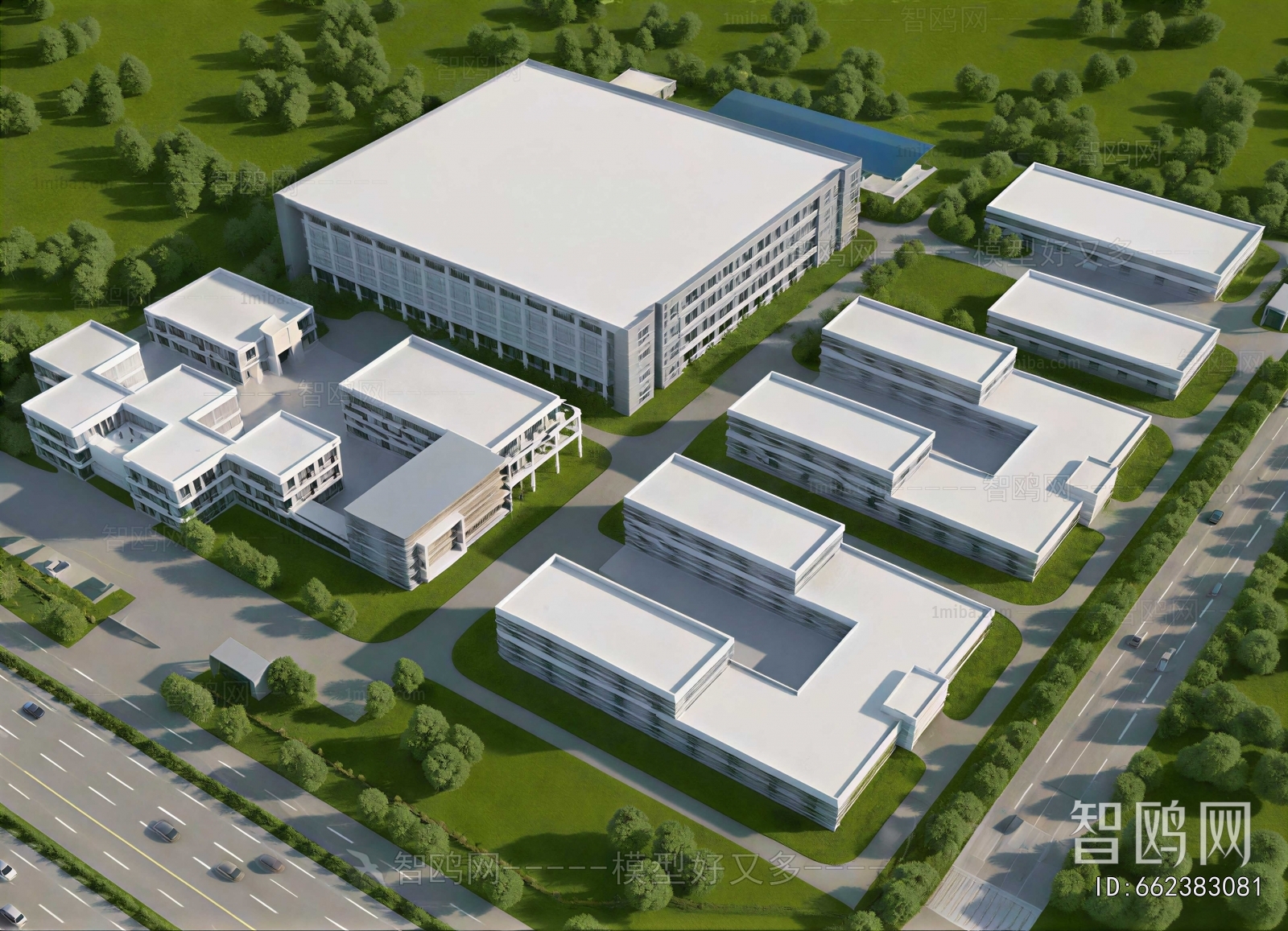 Modern Architectural Bird's-eye View Planning