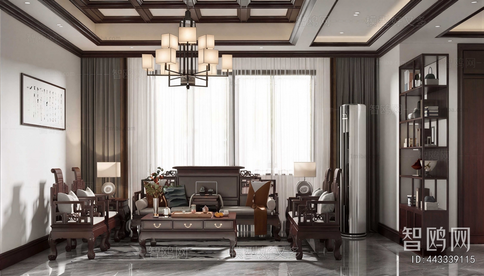 New Chinese Style A Living Room