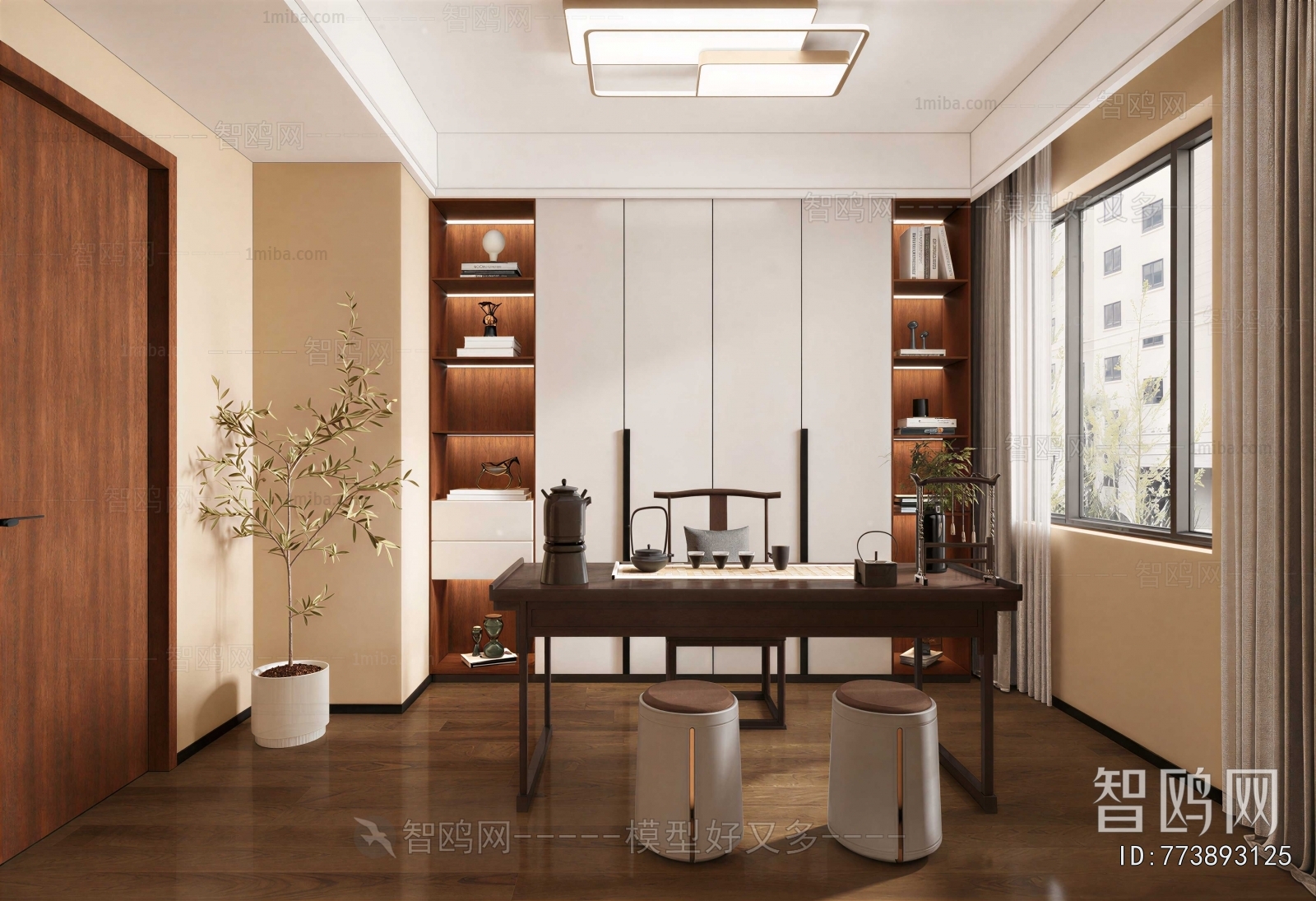 New Chinese Style Study Space