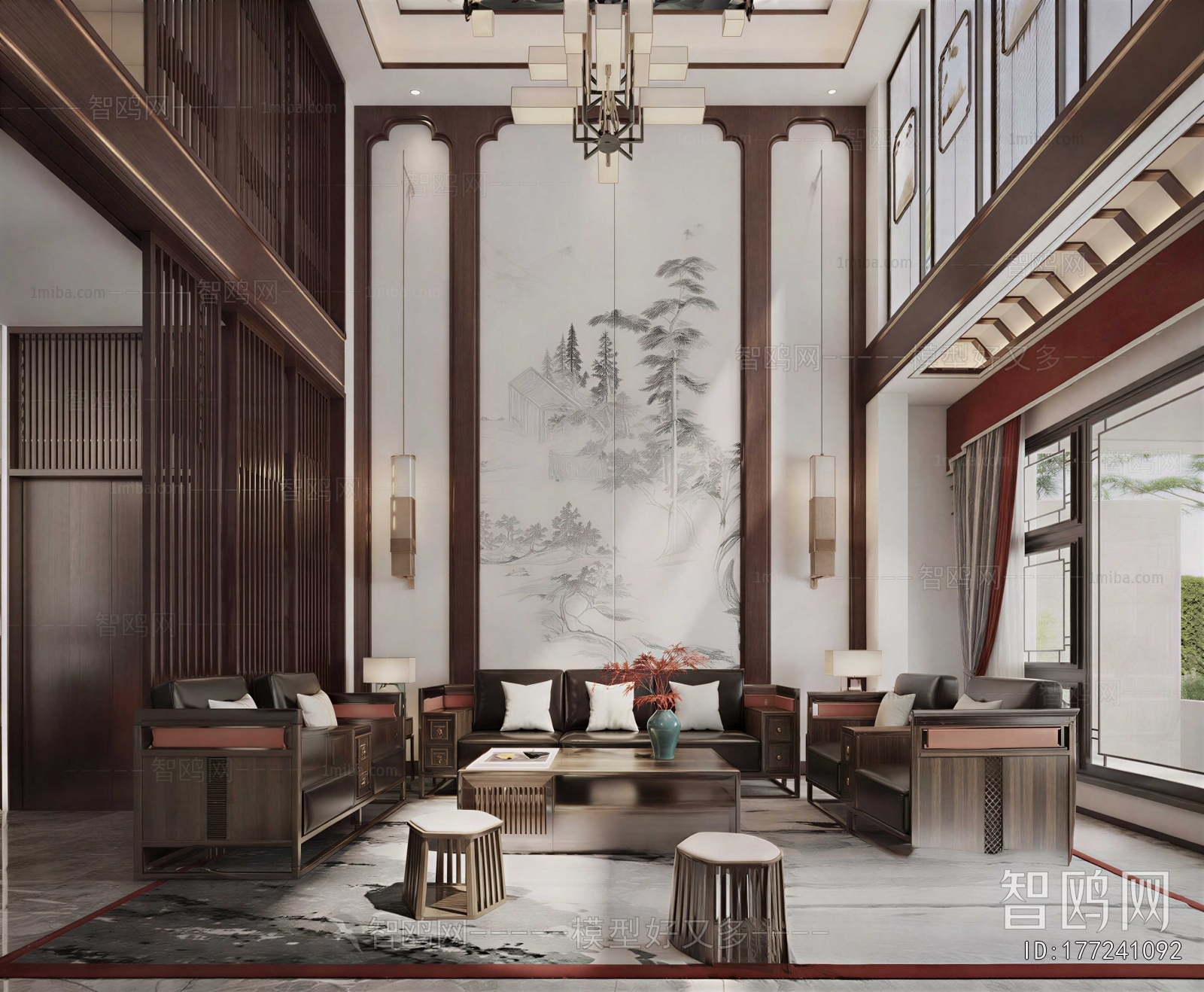 New Chinese Style A Living Room