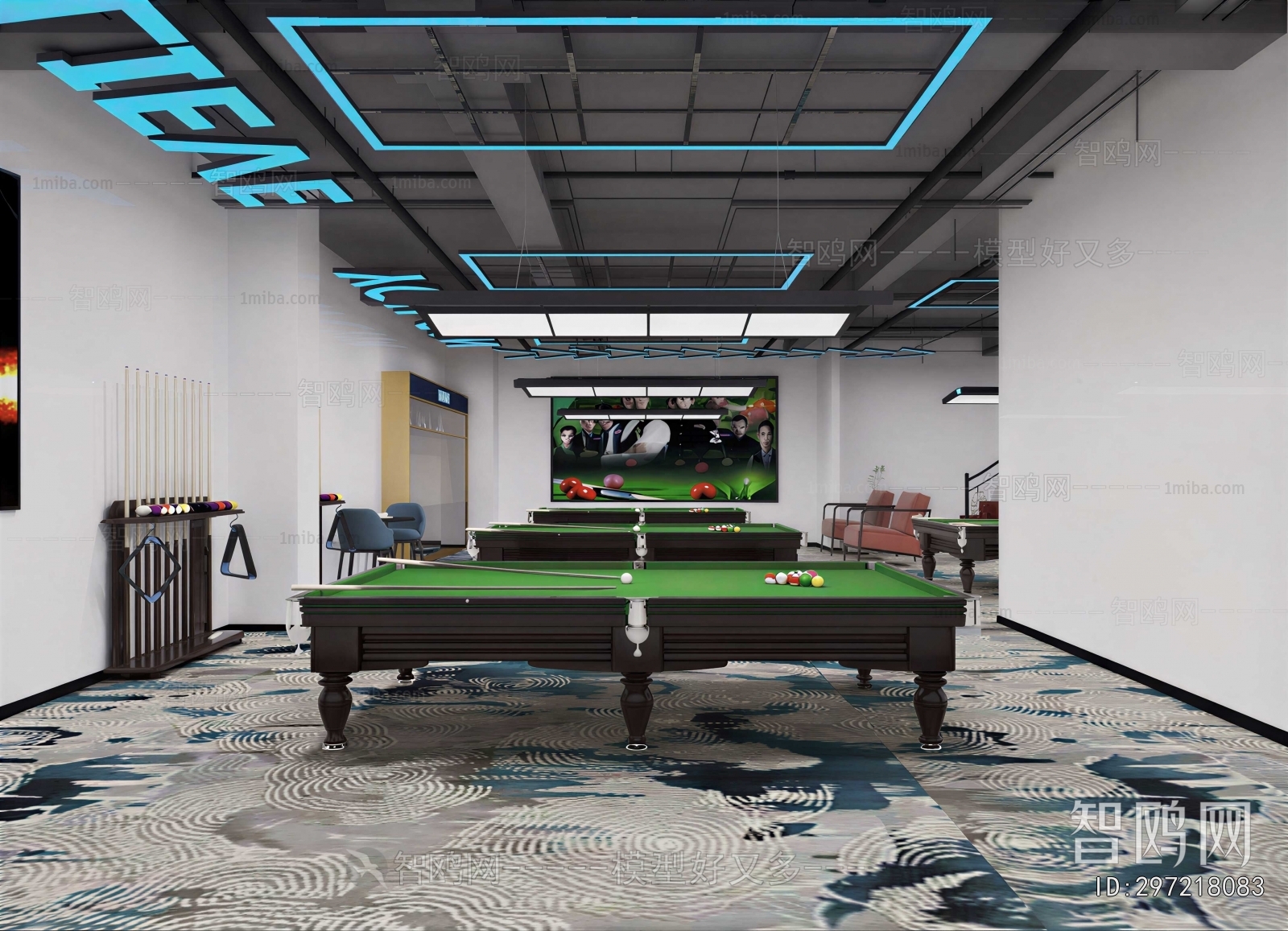 Modern Billiard Room