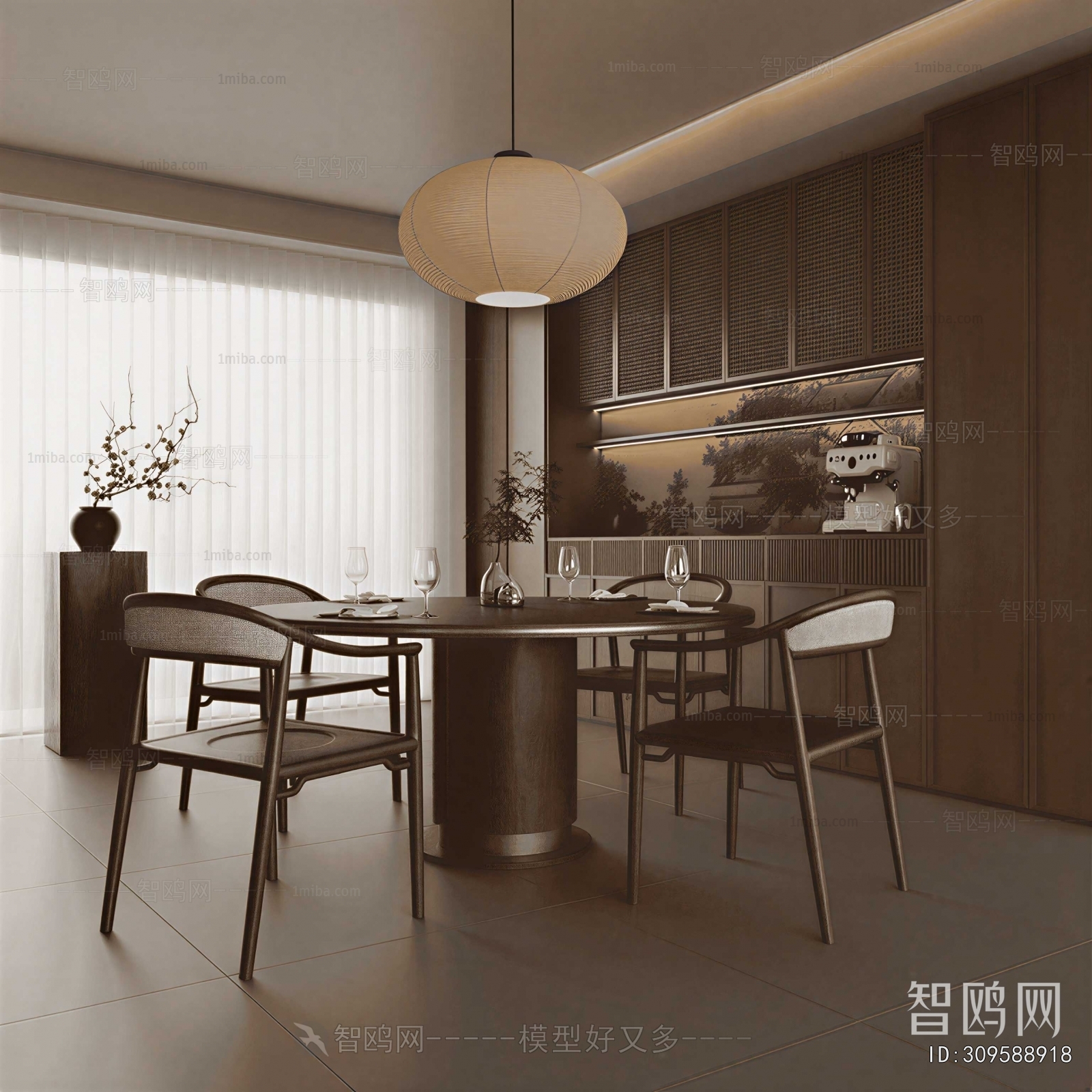New Chinese Style Dining Room