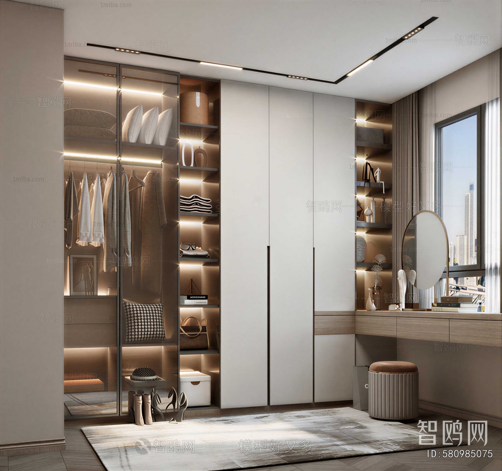 Modern Clothes Storage Area