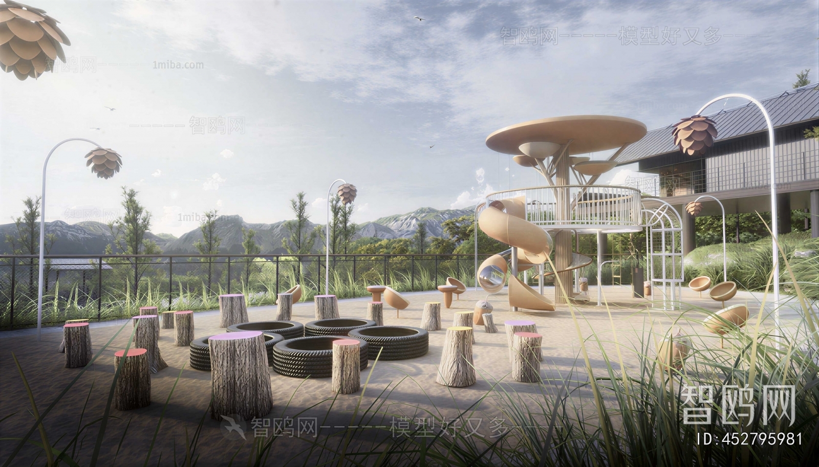 Modern Park Landscape
