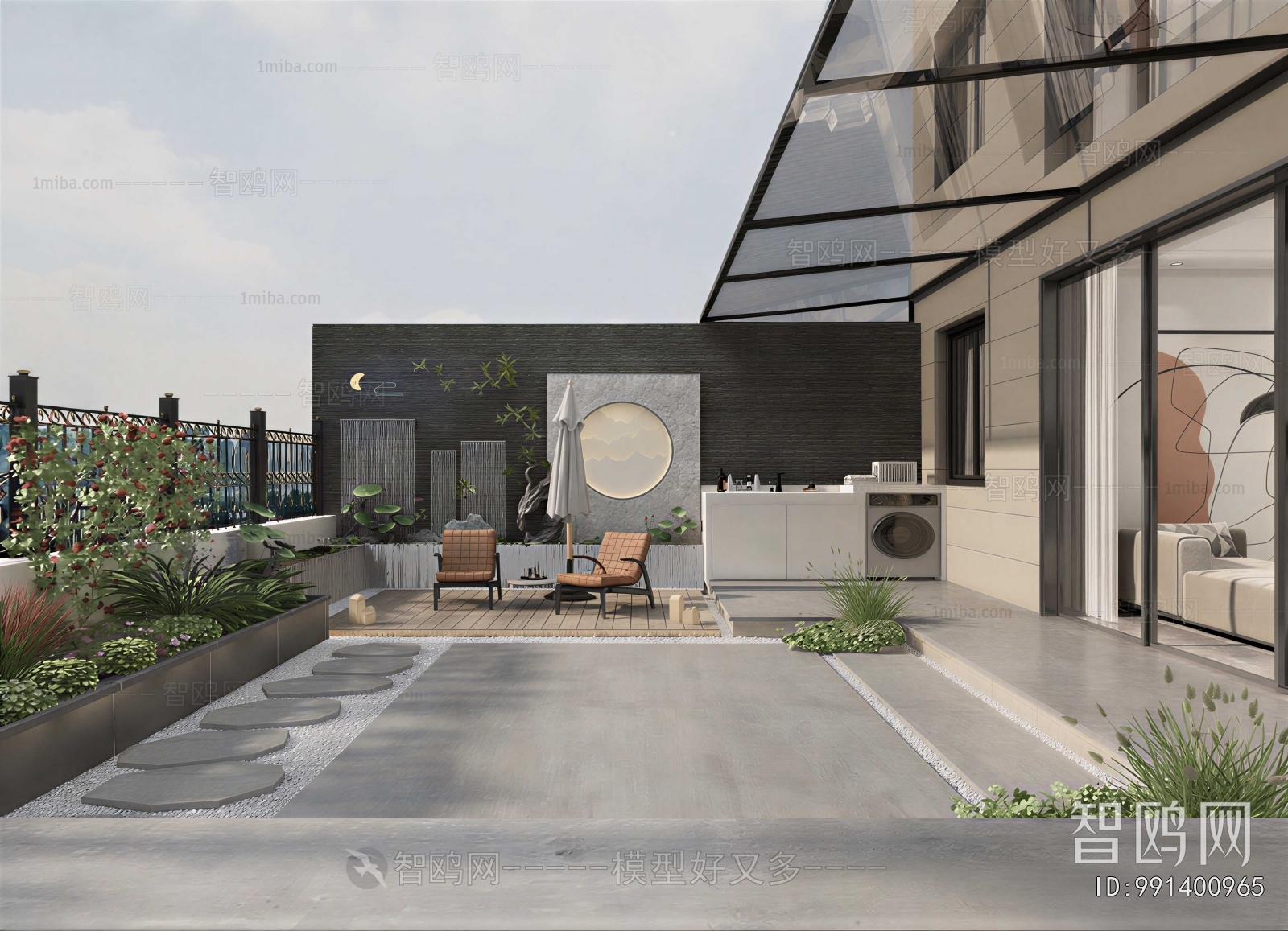 Modern Courtyard/landscape