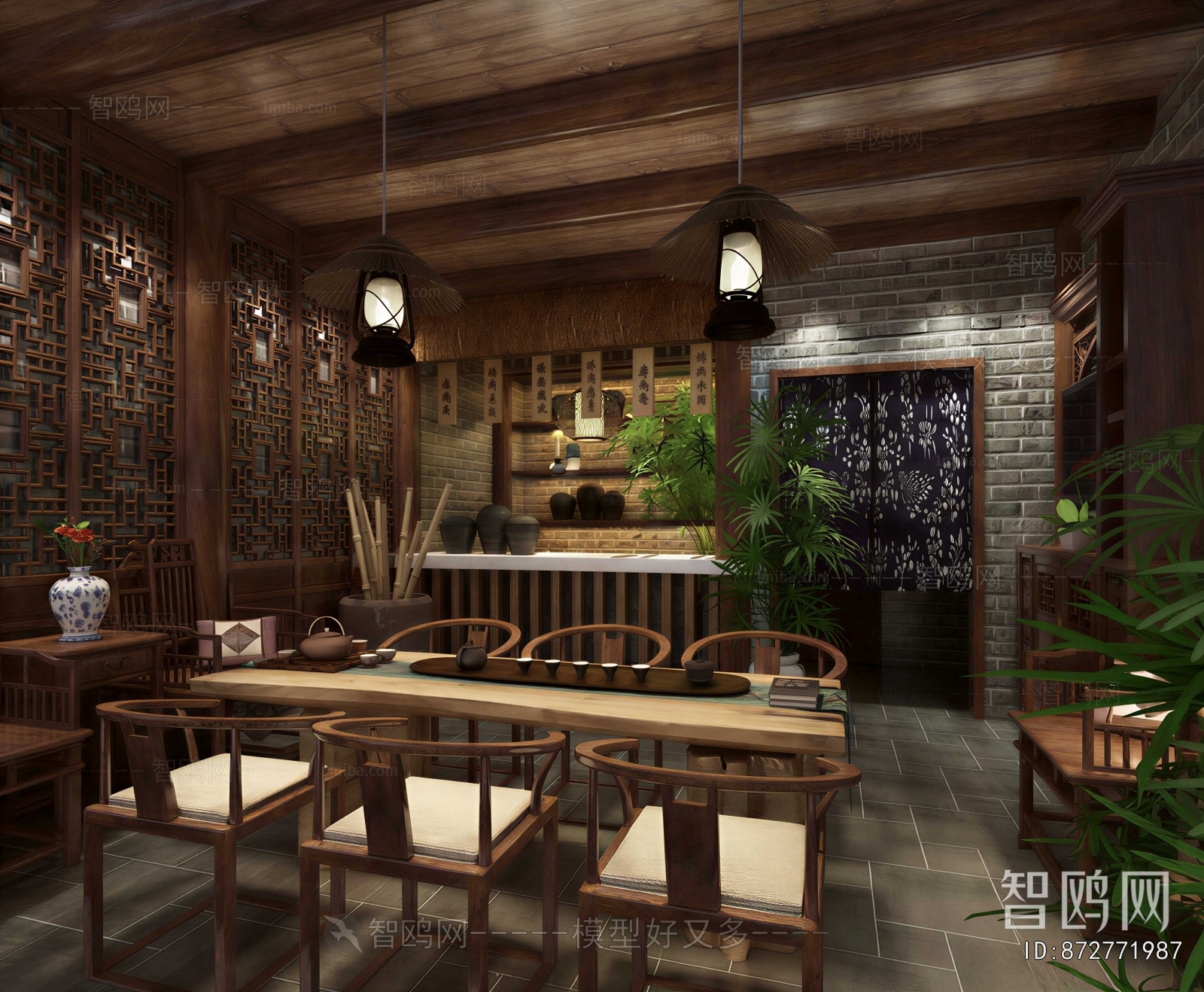 New Chinese Style Teahouse Tea House