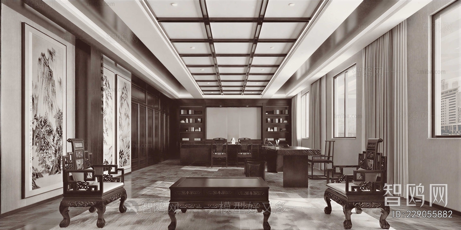 Chinese Style Manager's Office