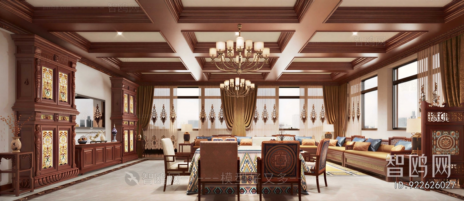 New Chinese Style A Living Room