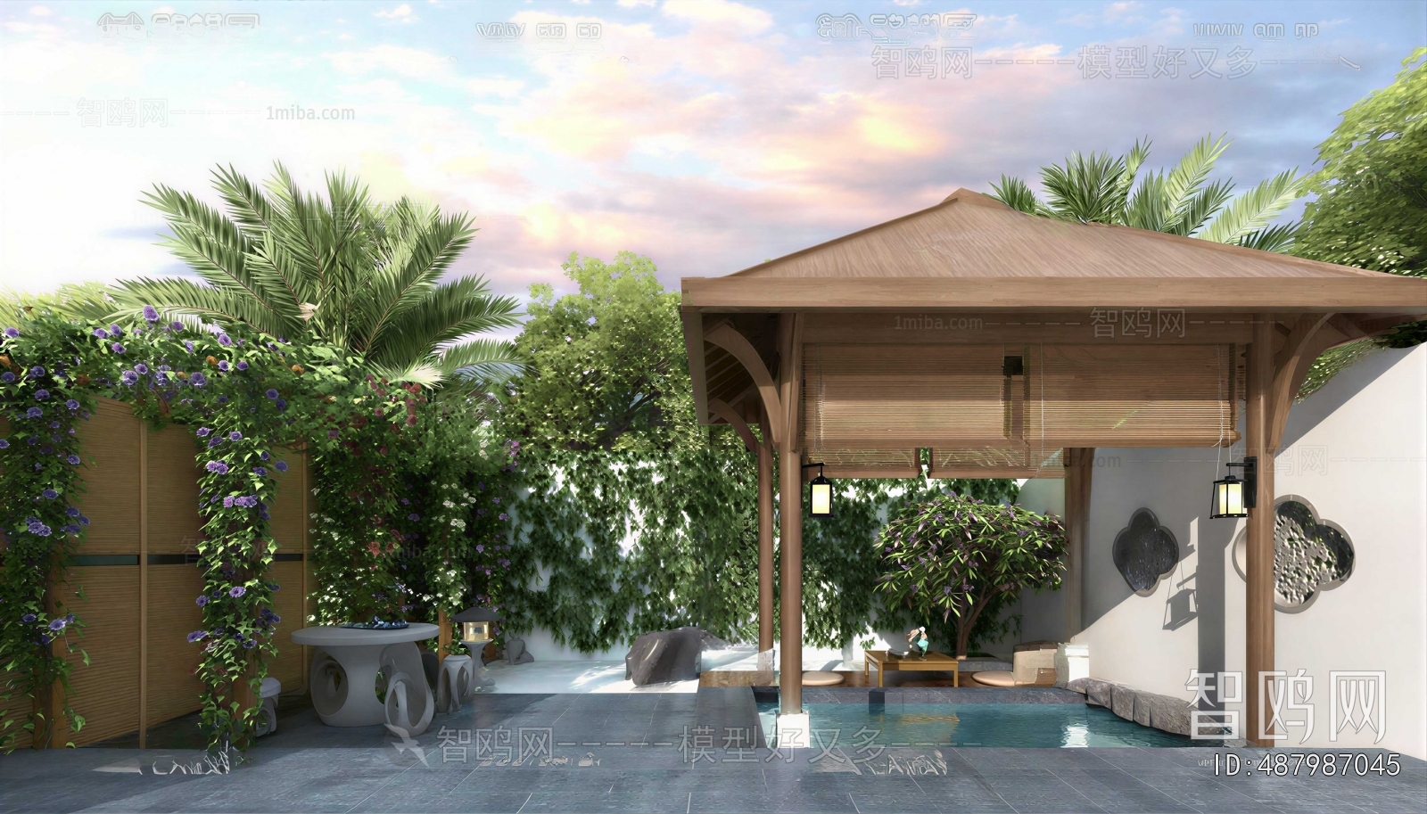 New Chinese Style Courtyard/landscape