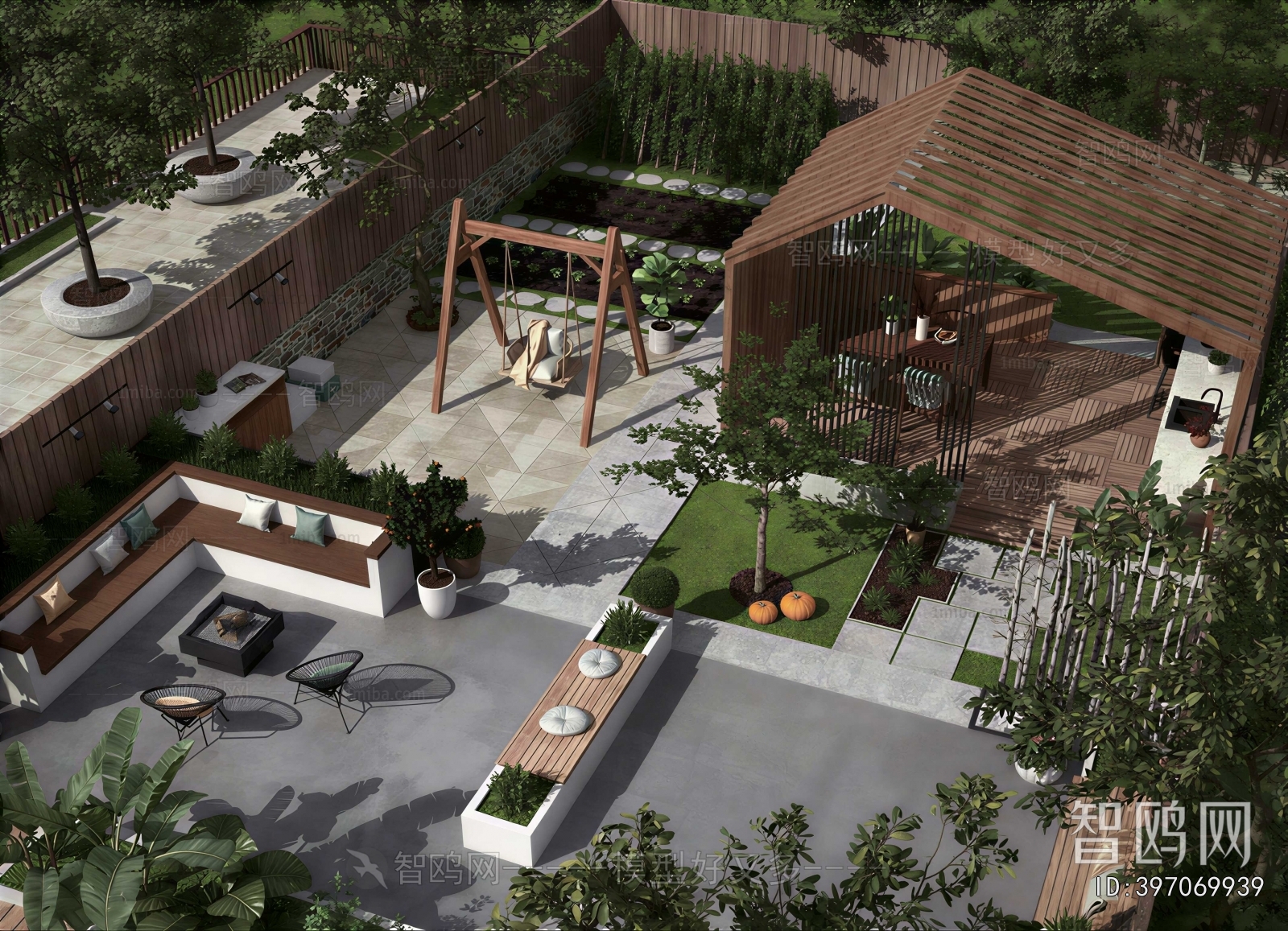 Modern Courtyard/landscape