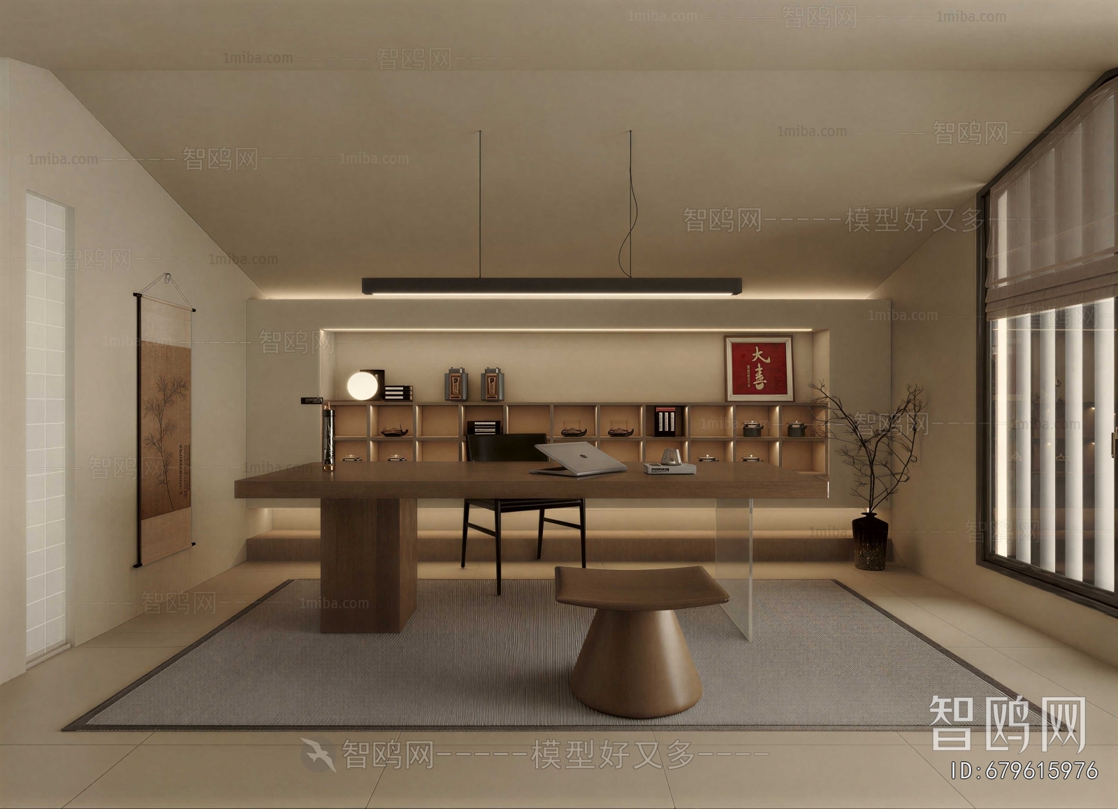 New Chinese Style Study Space
