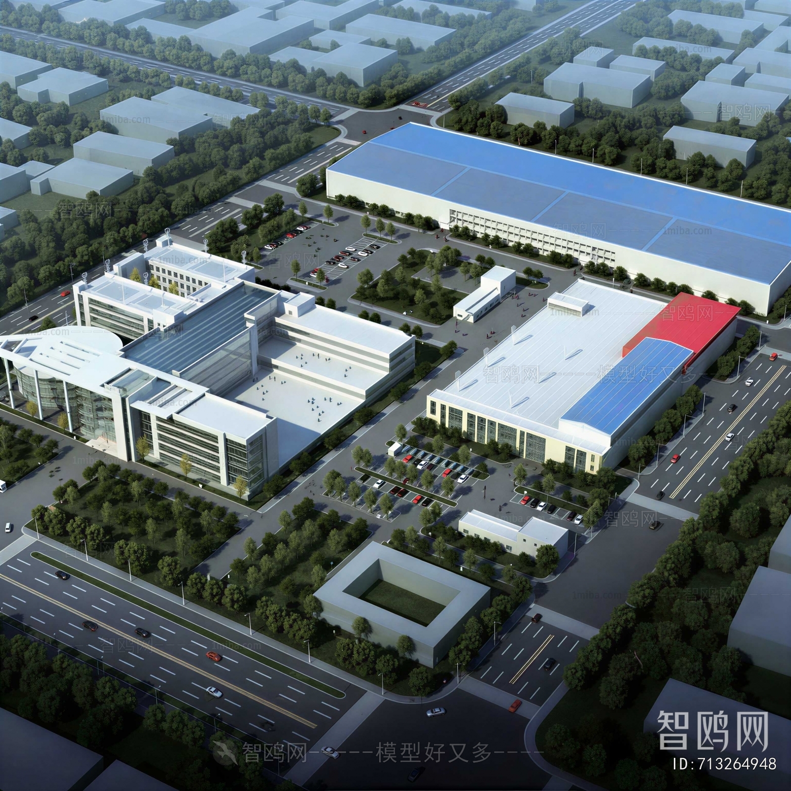 Modern Architectural Bird's-eye View Planning