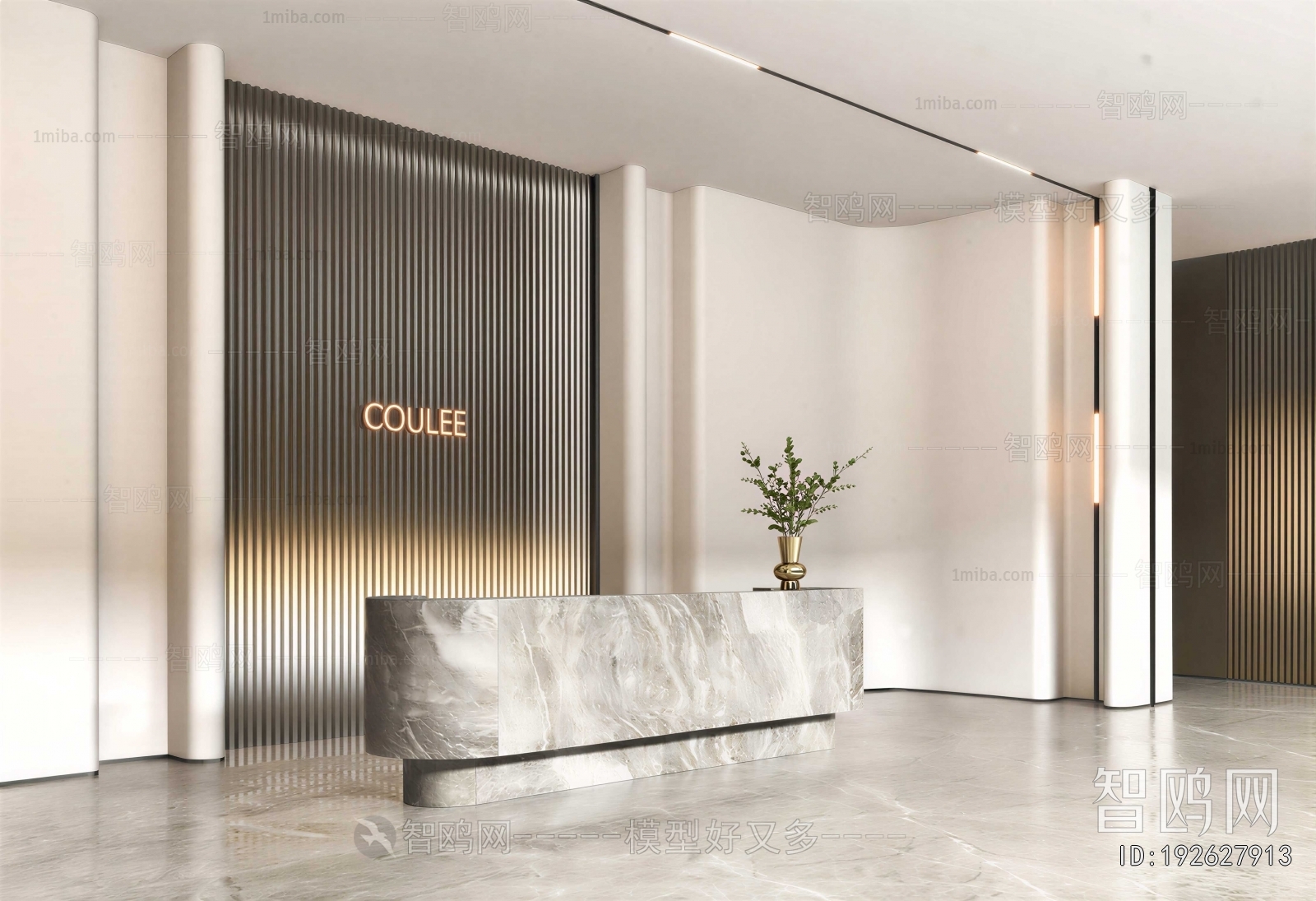 Modern Office Reception Desk