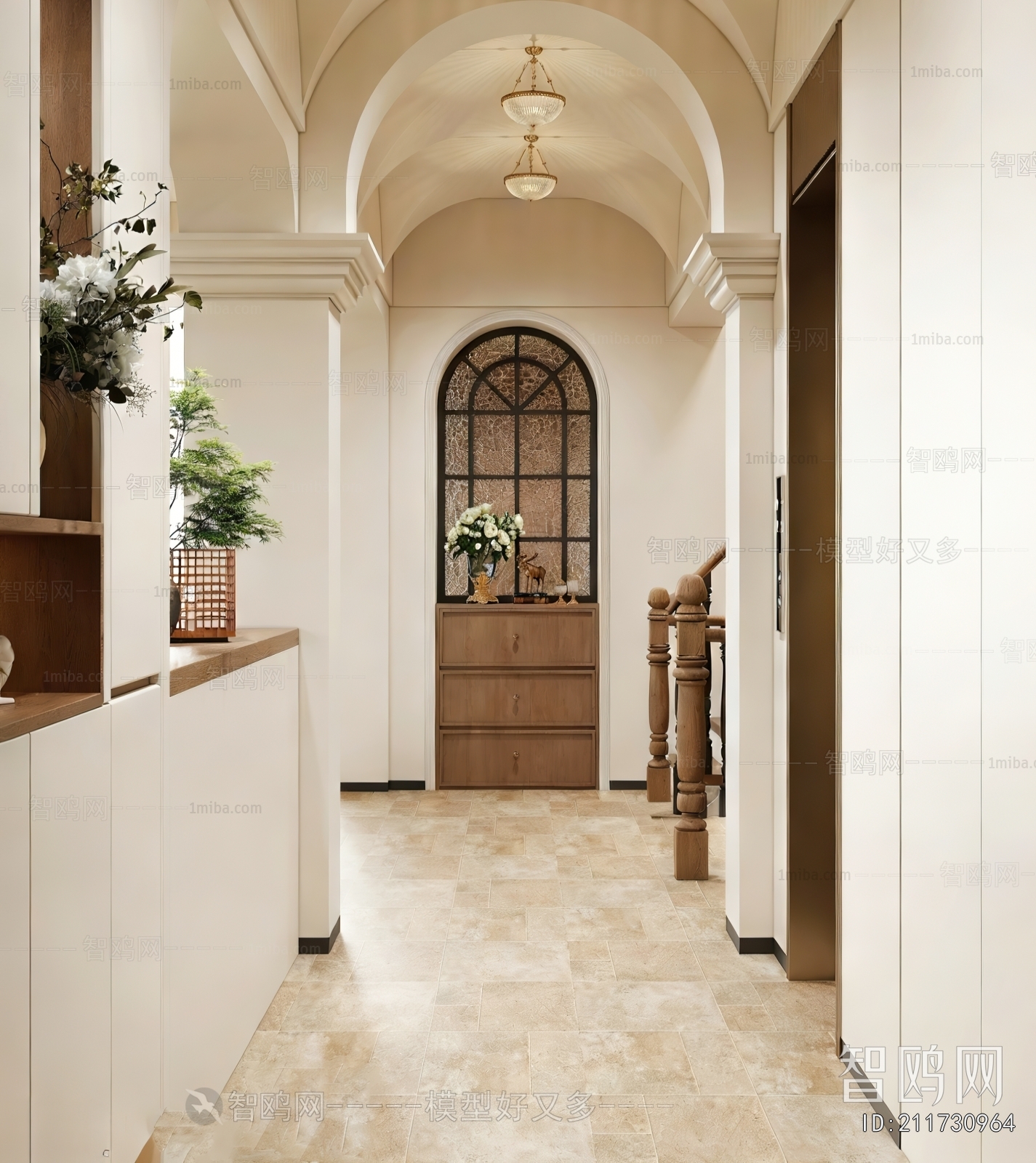 French Style Hallway