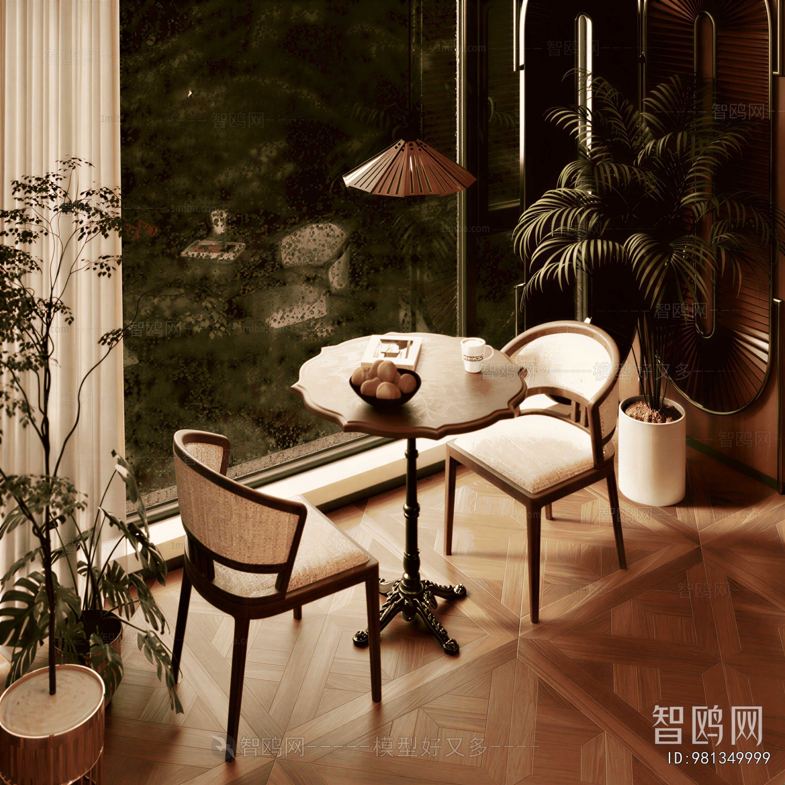 French Style Leisure Table And Chair