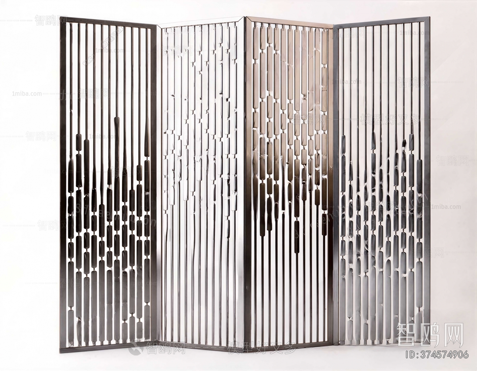 New Chinese Style Metal Screen Partition