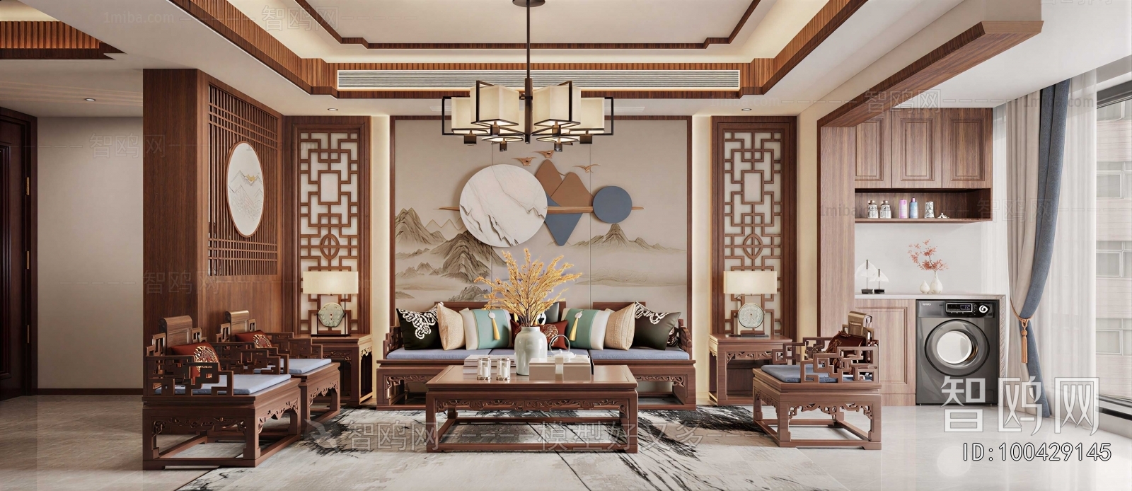 New Chinese Style A Living Room