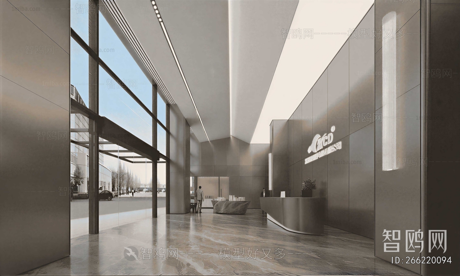 Modern Office Reception Desk