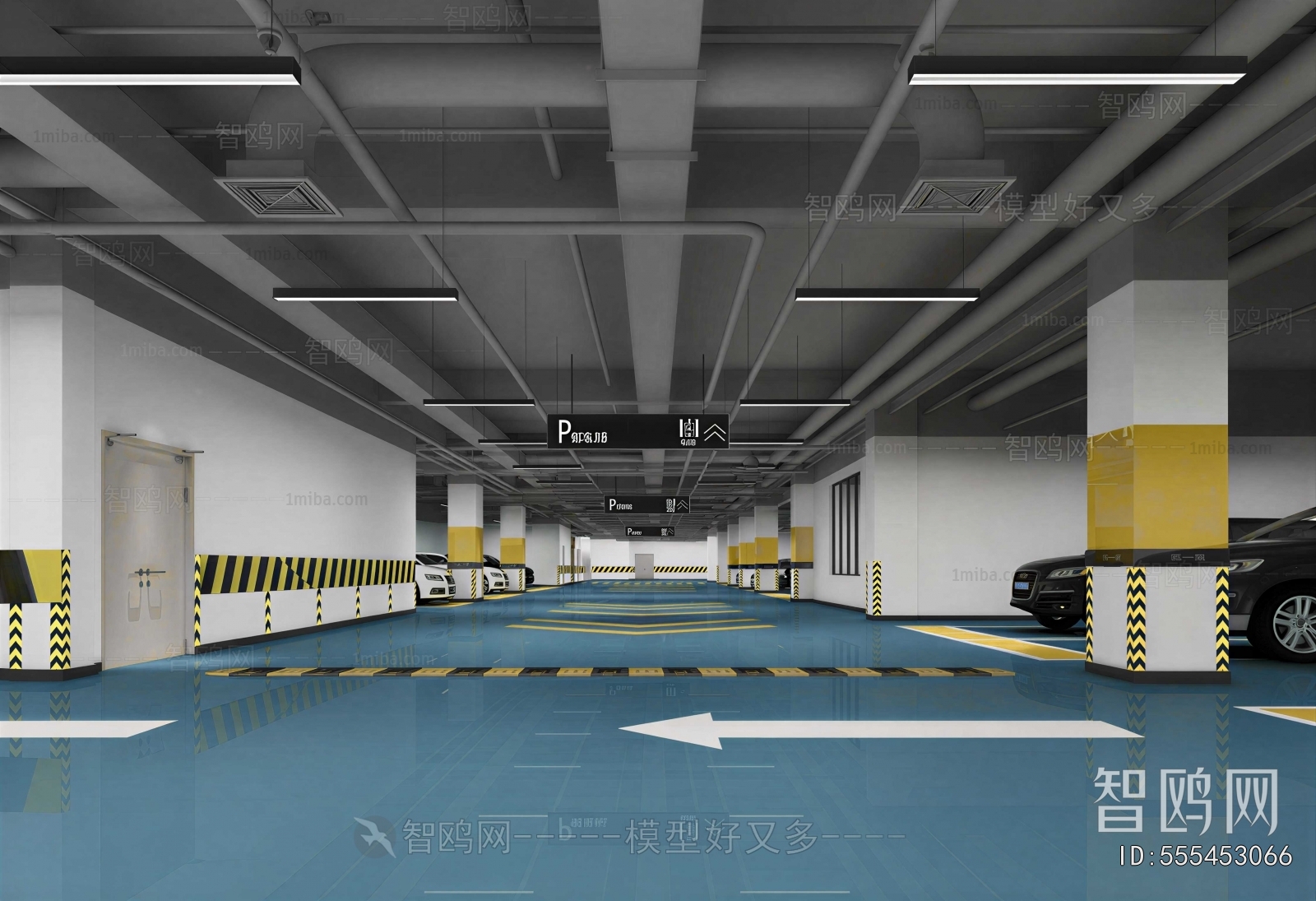 Modern Underground Parking Lot