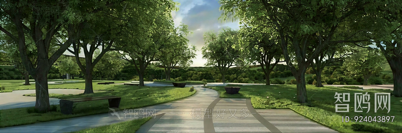 Modern Park Landscape