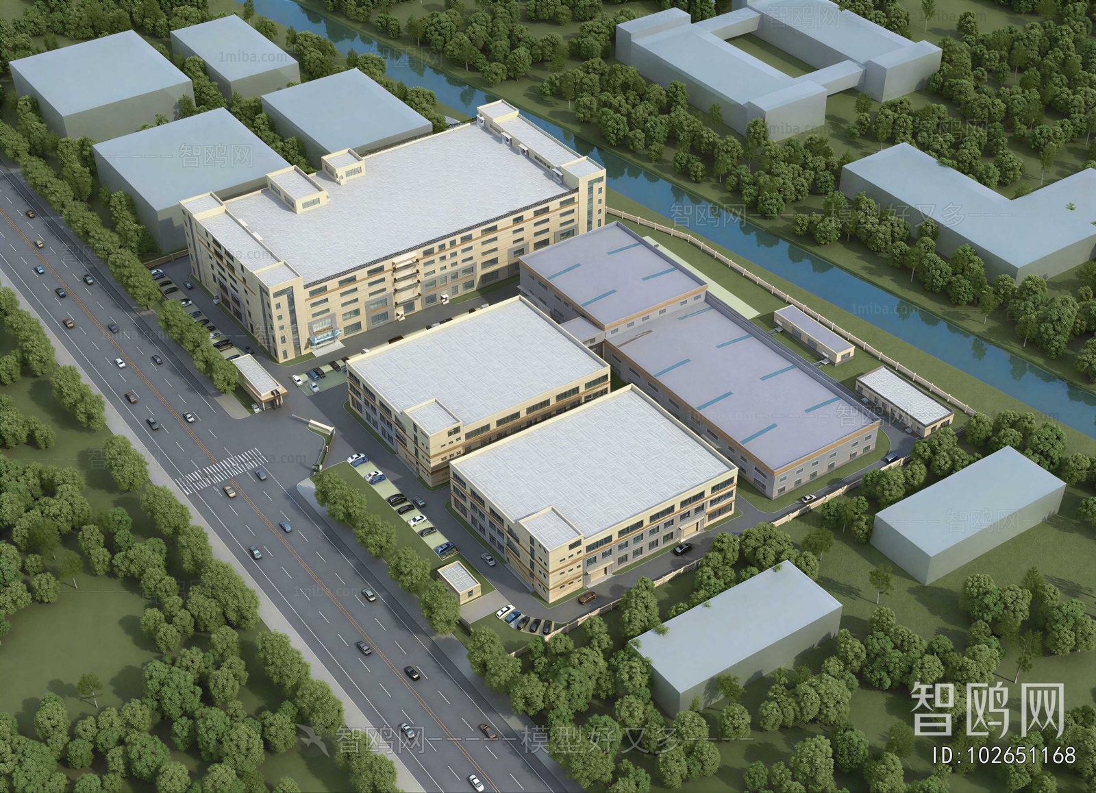 Modern Architectural Bird's-eye View Planning