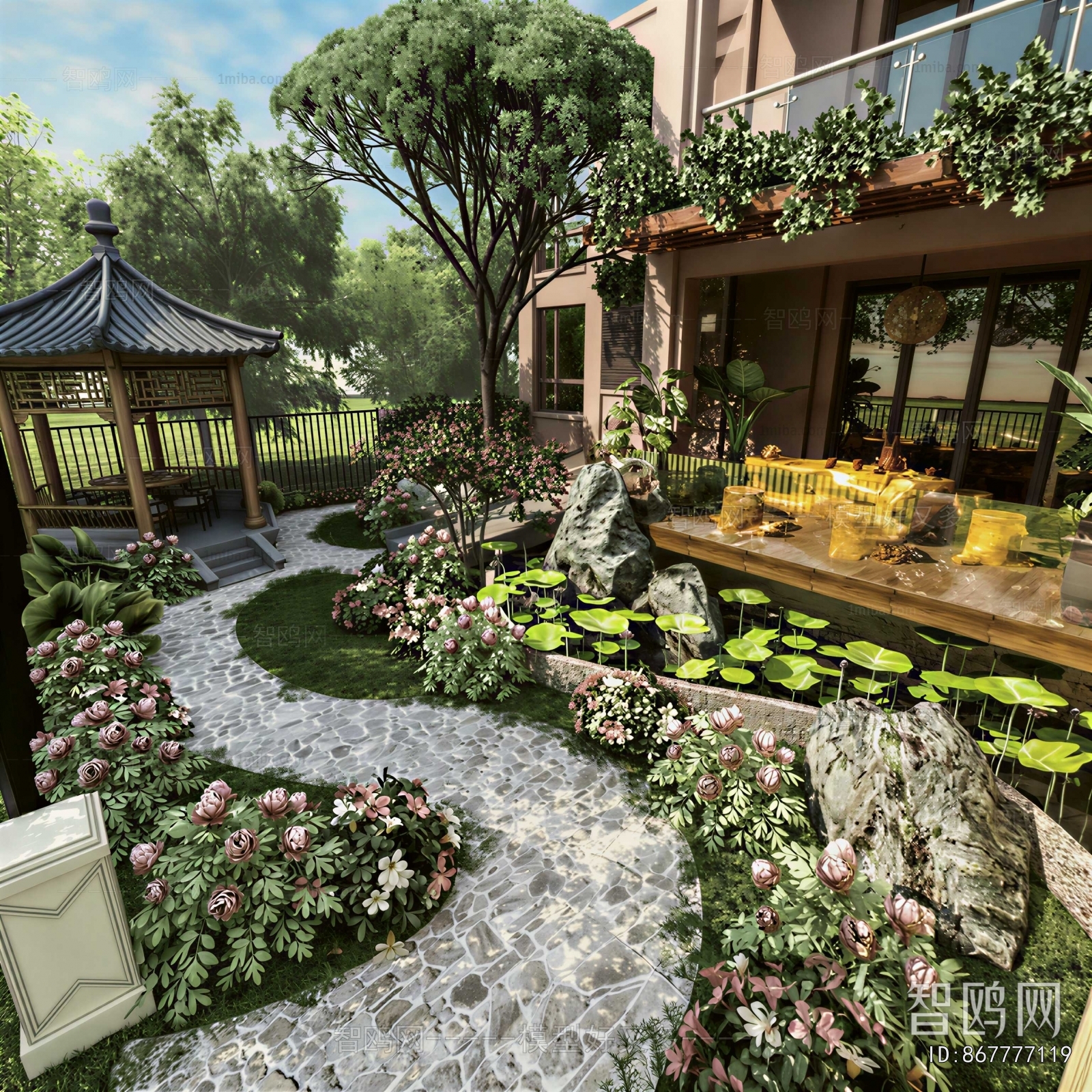 New Chinese Style Courtyard/landscape
