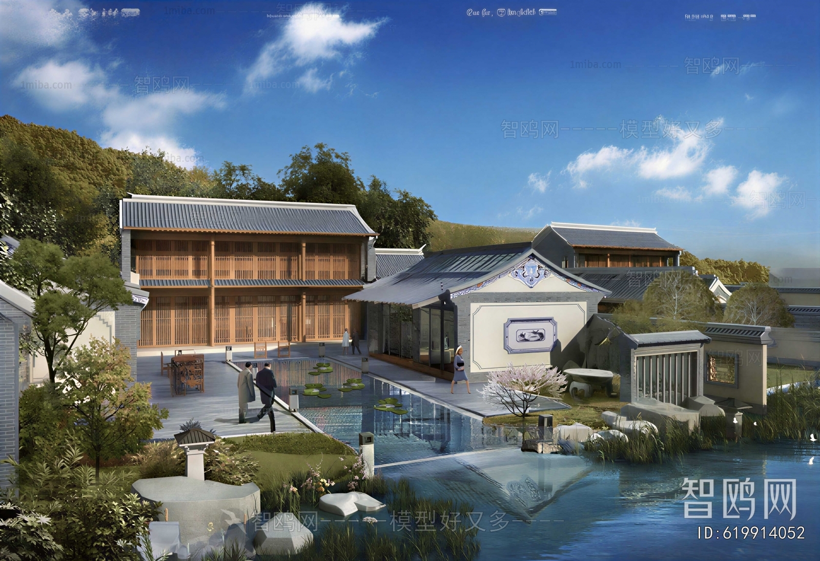 New Chinese Style Courtyard/landscape