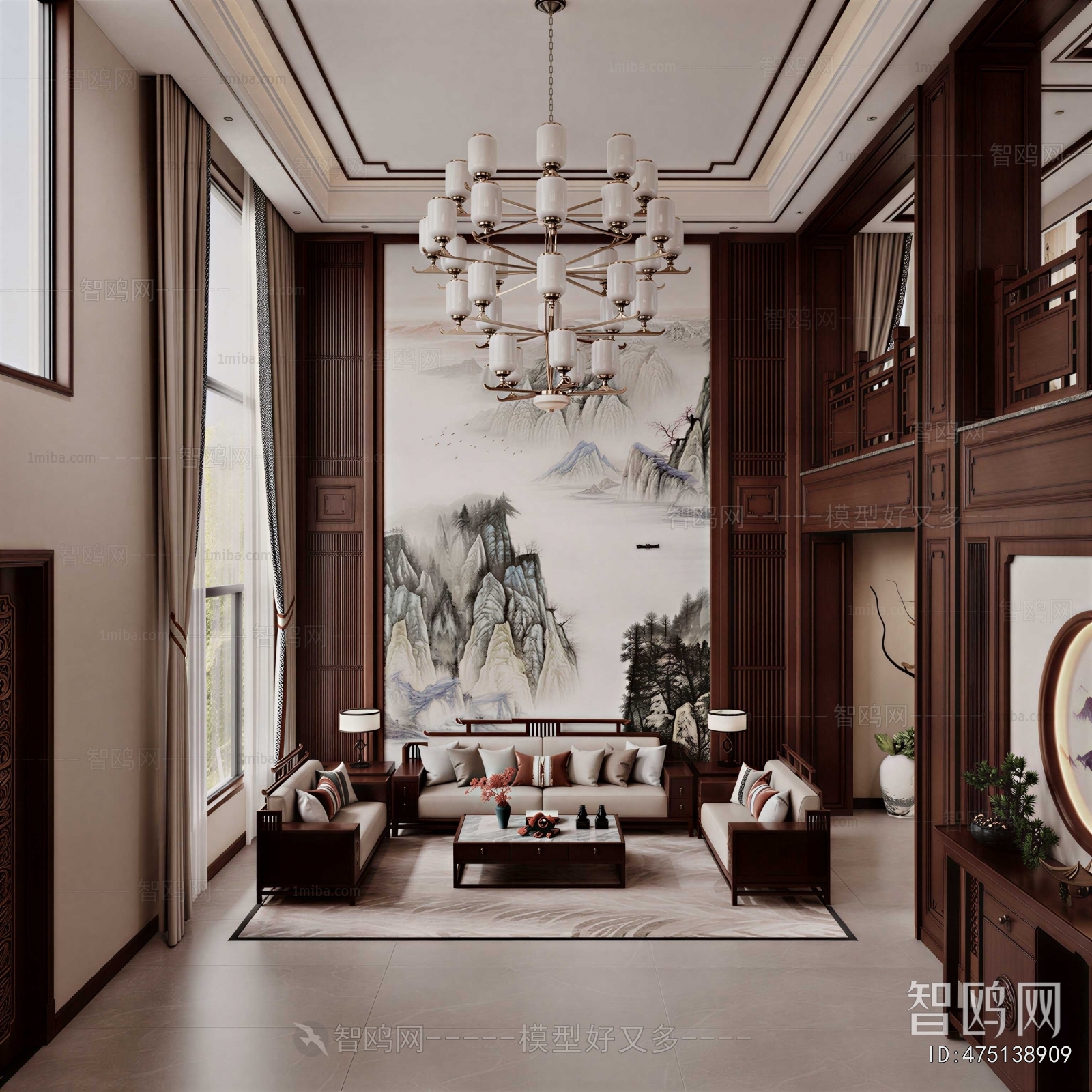 New Chinese Style A Living Room