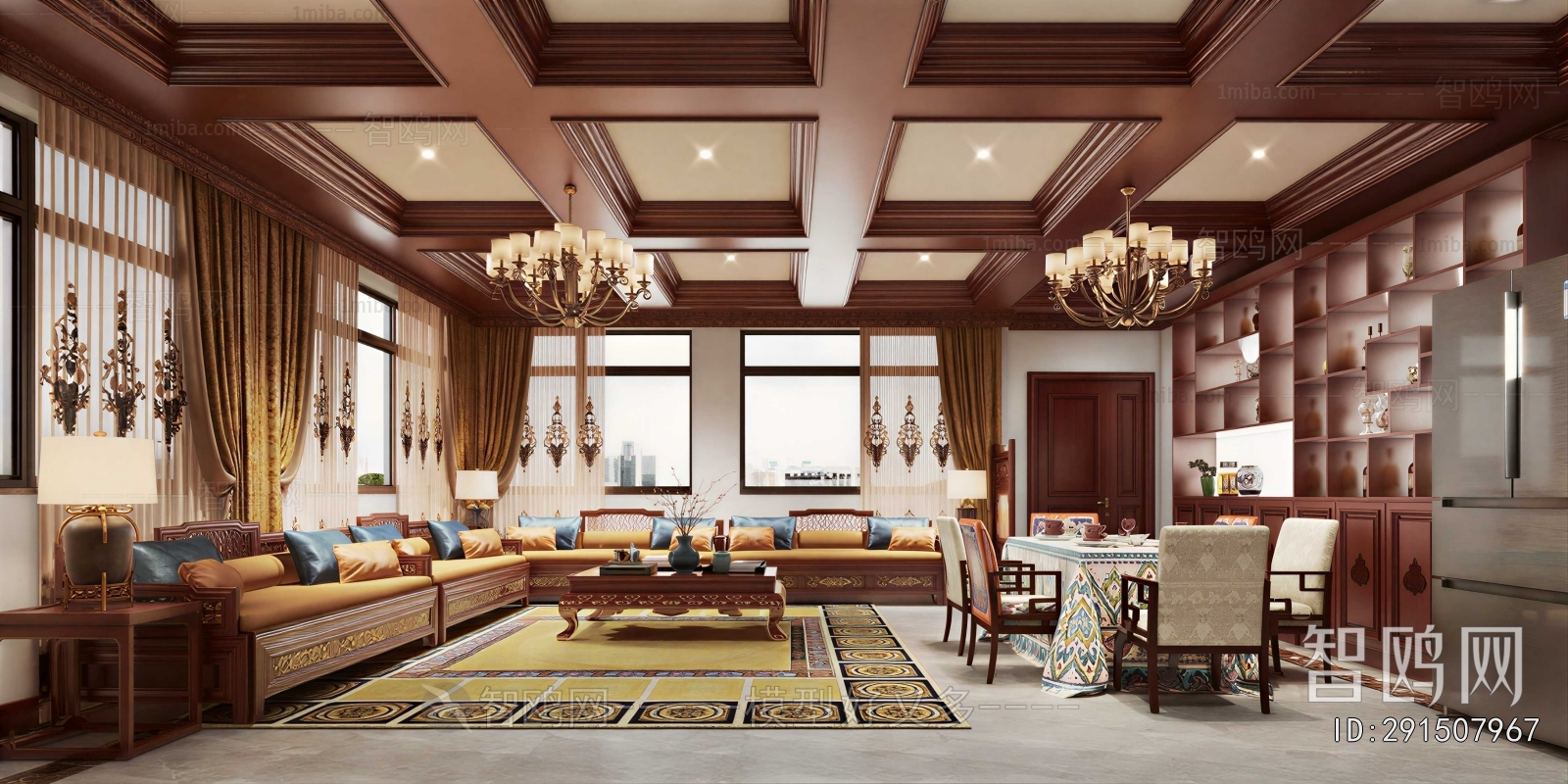 New Chinese Style A Living Room
