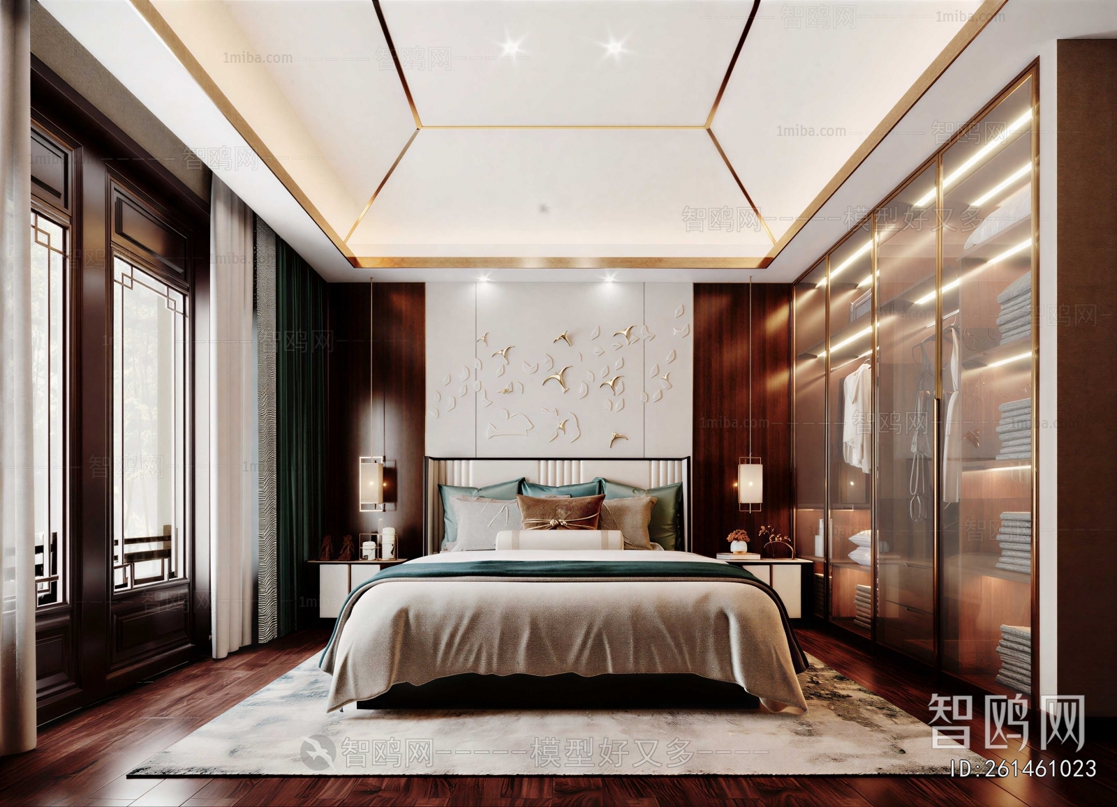 New Chinese Style Bedroom