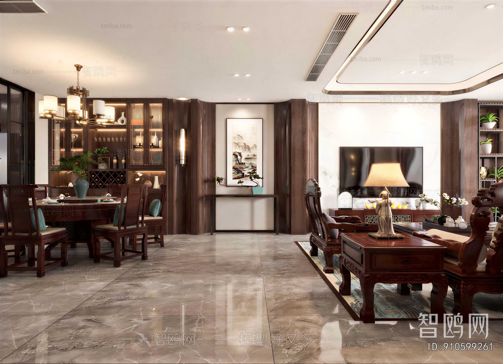 New Chinese Style Dining Room